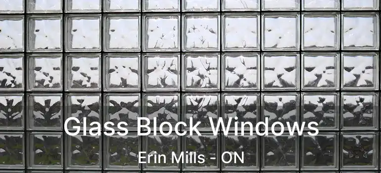  Glass Block Windows Erin Mills - ON