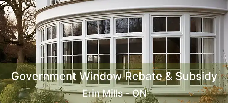  Government Window Rebate & Subsidy Erin Mills - ON