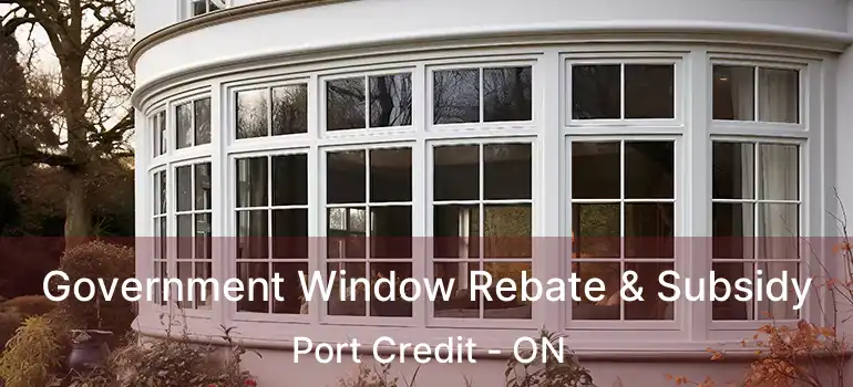  Government Window Rebate & Subsidy Port Credit - ON
