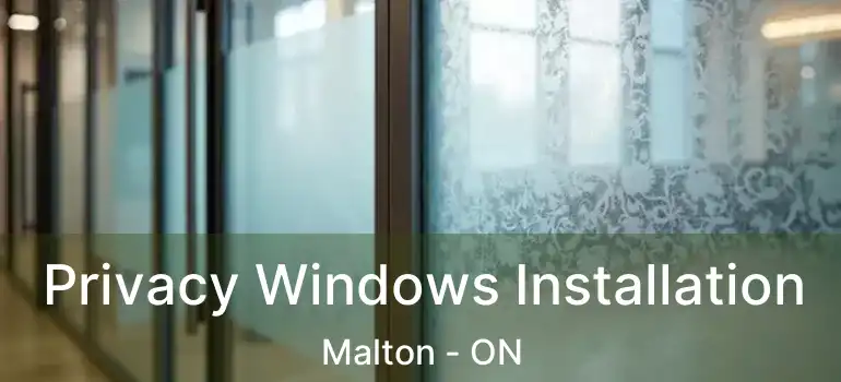  Privacy Windows Installation Malton - ON