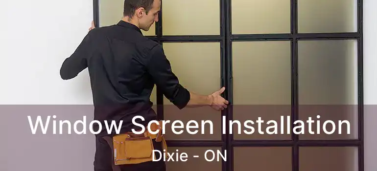  Window Screen Installation Dixie - ON