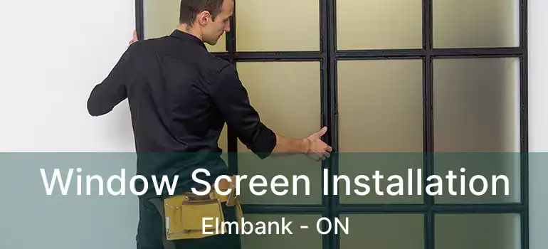  Window Screen Installation Elmbank - ON